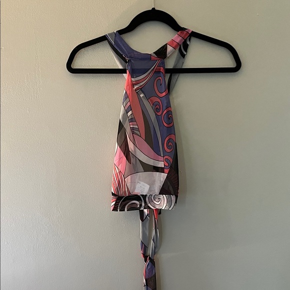 AKIRA Tops - AKIRA Pink and Black Swirl Top